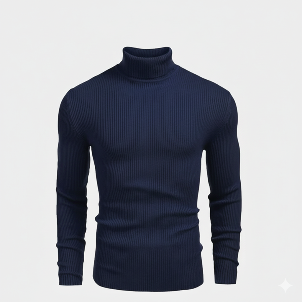 Ribbed Turtleneck Sweater