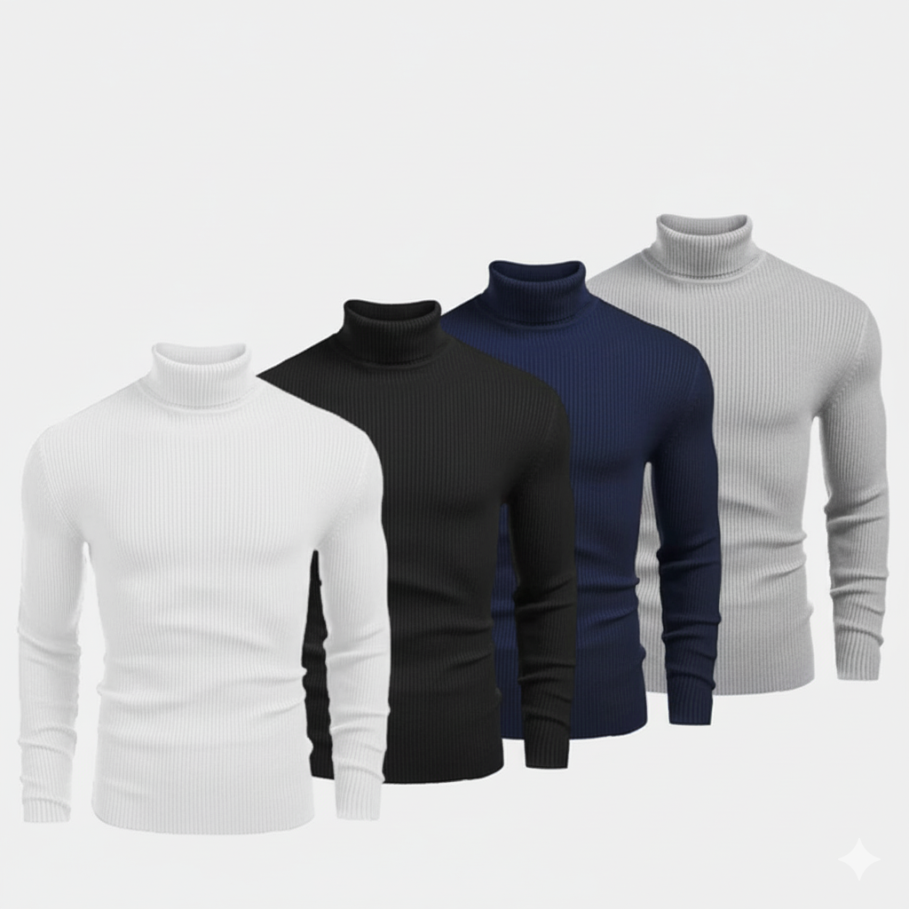 Ribbed Turtleneck Sweater 