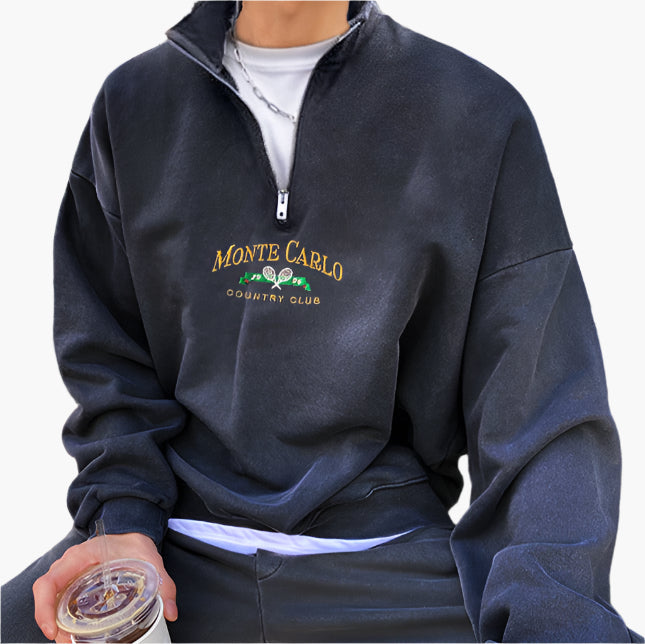 MONTE CARLO vintage quarter-zip sweater